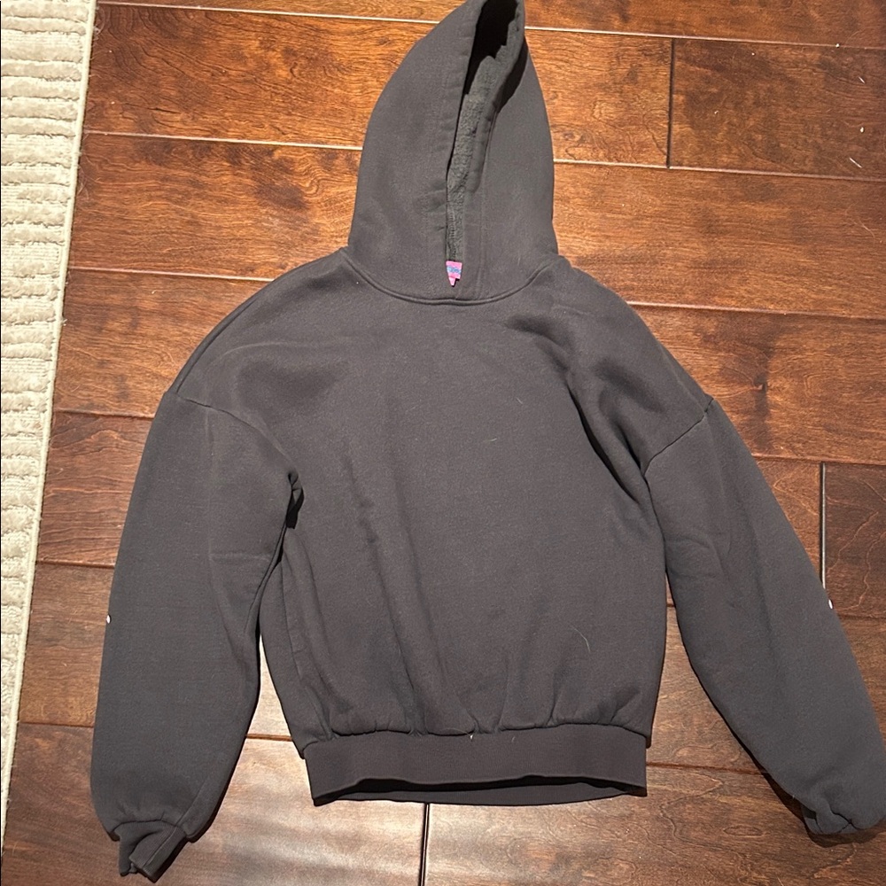 Edikted Charcoal Gray Hooded Sweatshirt
